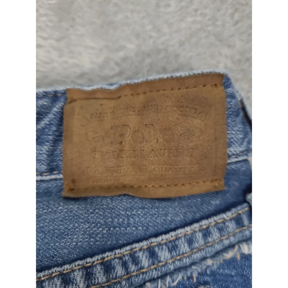 Polo Ralph Lauren Girls The Astor Slim Boyfriend Patchwork Denim Jeans - Size 7‎